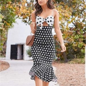 Black and White Polka Dot Dress EUC